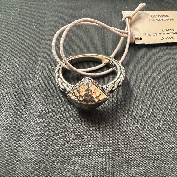 John Hardy NWT silver hammered ring size 7 box and pouch new - Christmas gift - Picture 5 of 7